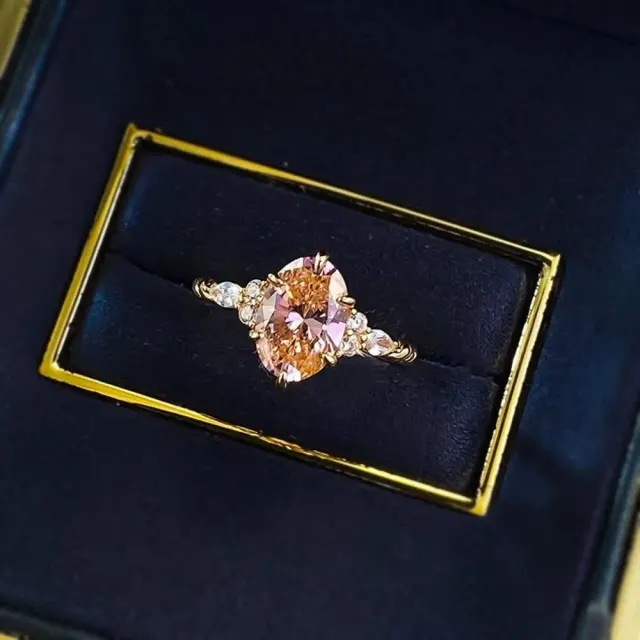 925 Sterling Silver Oval Cut 7*10 MM Padparadscha Gems