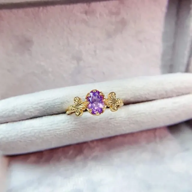 Natural Amethyst Ring 5*7mm S925 Silver