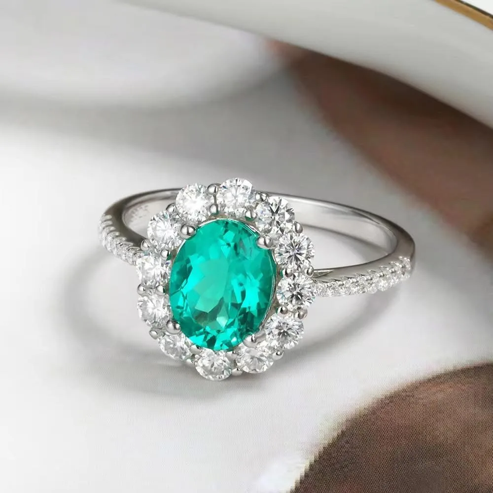 2.988cttw 7x9mm Ruby/Padparadscha Sapphire Ring S925 Sterling Silver Moissanite