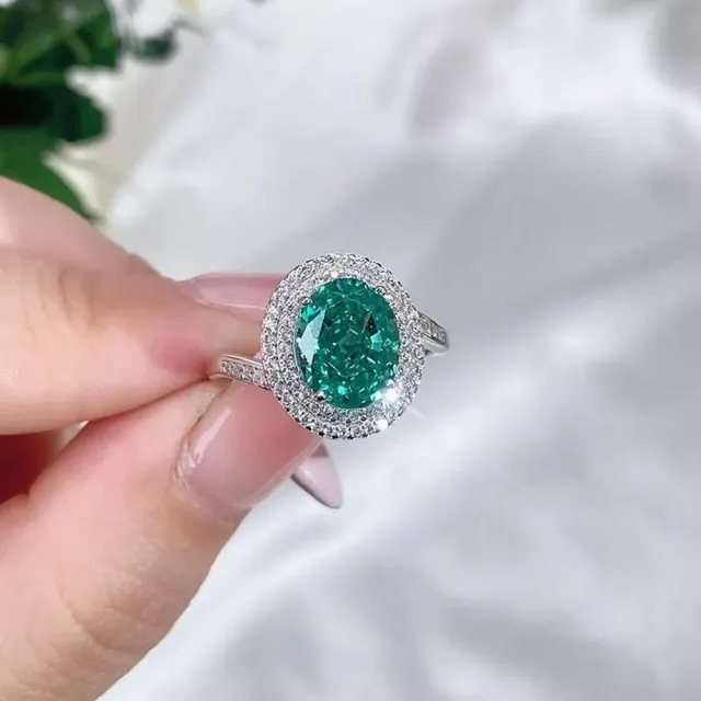 8*10 MM Oval Cut Paraiba Tourmaline Padparadscha Tanzania Gemstone Rings 925 Sterling Silver Jewelry