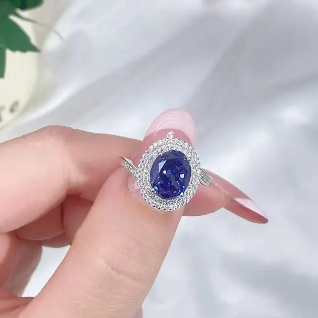 8*10 MM Oval Cut Paraiba Tourmaline Padparadscha Tanzania Gemstone Rings 925 Sterling Silver Jewelry